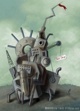 09保加利亚Skachkov色彩暗色系列艺术插画作品欣赏