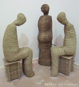 埃及民间艺术馆在威尼斯艺术节：稻草人编制艺术