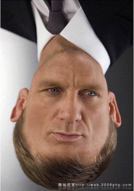 美国PS高手：创意好莱坞大片明星人像倒立错位视觉感觉图片