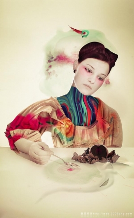 比利时人工手动打造手绘人像摄影欣赏