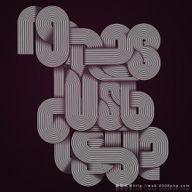 罗马设计超强的复杂字体重叠三维效果