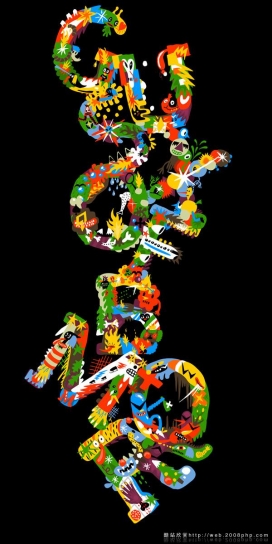 加拿大平面艺术设计师Keeparty五颜六色五彩缤纷字体设计欣赏