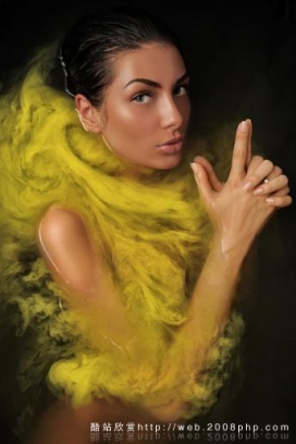 欧美Coloured water有色水水墨烟雾感觉艺术女人摄影欣赏