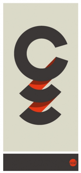 欧美My fold type我折叠形字体字母平面设计