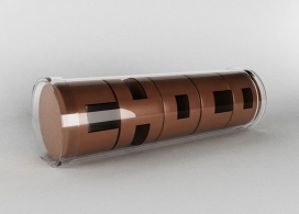 丹麦Packaging Experiment时尚个性创意塑料圆形圆筒字体设计欣赏