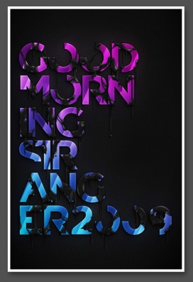 欧美GMS 09 Type裂痕划痕墨滴效果色彩丰富字体设计欣赏