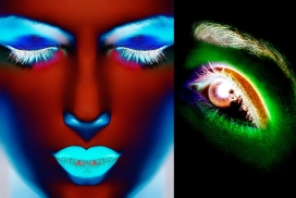 欧美人像艺术曝光过度女性人脸艺术摄影