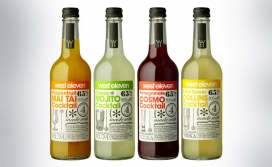 西班牙West Eleven鸡尾酒红酒白酒瓶贴设计