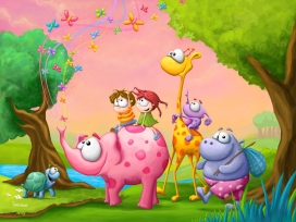 分享以色列Tooshtoosh可爱儿童卡通风格插画作品