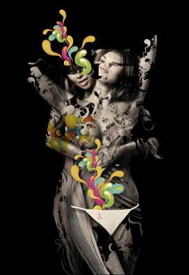 巴西操控PS奇幻技术的Alberto Emiliano Seveso人物撕碎插画艺术