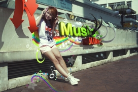 日本Music I-Like音乐宣传广告VS清纯女人商业摄影