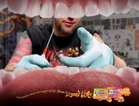 欧美ORBIT口香糖口腔牙齿平面广告