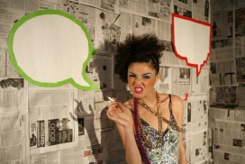 保加利亚Comic Splash人物漫画报纸中的女人艺术摄影