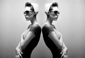 西班牙TANA&MEGAN塔尼娅和美佳双胞胎黑白效果人像欣赏