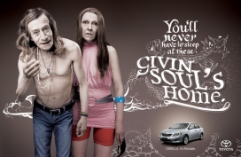 墨西哥Toyota Campaign 老人时尚代言的丰田汽车运动平面宣传广告欣赏