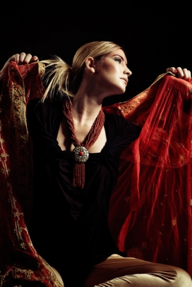 法国Work (may) 激情时尚红衣女郎摄影