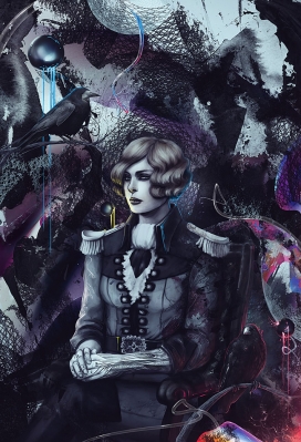 欧美ishbu精彩字体结合人物设计插画作品整理