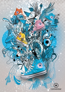 美国斯沃琪MTV游乐场花纹插图设计欣赏