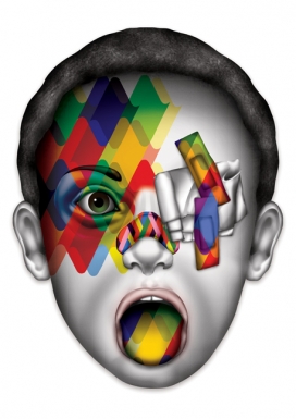 欧美色彩丰富色块拼图插画设计欣赏