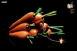 欧美ARNO水果蔬菜榨汁机平面广告设计欣赏