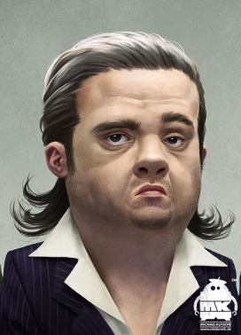 国外The Agency大头卡通手绘人像