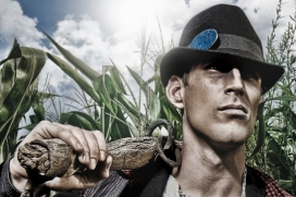 欧美人像摄影--儿童的玉米