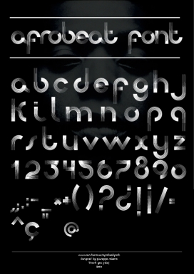 老外AfrobeatFont Project圈圈字体设计