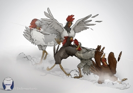 国外Odol-Med 3--The Stronger Thread螺纹的更强 动物的拔河比赛插画欣赏