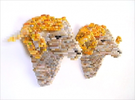 2010国外Shawn Smith肖恩史密斯描绘动物彩色雕塑一些巴尔沙数字化