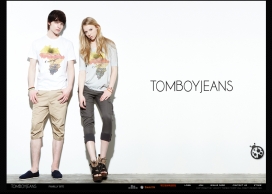 韩国TOMBOY JEANS时尚年轻伙子牛仔裤系列酷站界面截图