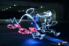 国外Energizer干电池创意广告Take your day everywhere, 6 LED headlight处处以你的一天，6 LED头灯。