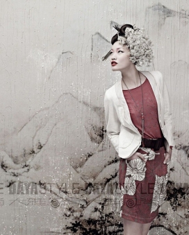 国内中国风桃花梦-国内人像摄影机构绝美女人艺术摄影