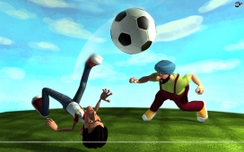 分享四张国外Football : 4 Wallpapers世界杯足球卡通竞技图片