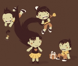 2010巴西插画师DjBisparulz精彩漂亮童真儿童可爱卡通插画