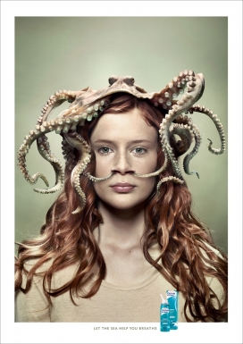 国外Novartis Otrivin诺华鼻炎水:帮助你呼吸创意平面广告