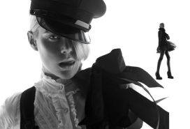 法国LAGERFELD时尚黑白人像