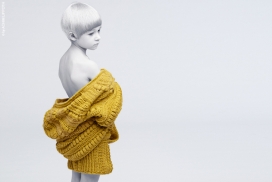 国外Ann Eckers清爽漂亮儿童针织毛衣人像