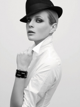 HAT SERIES时尚黑白人像-帽子造型