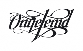 欧美动感花纹字体设计