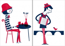 西班牙Blanca Gomez布兰卡戈麦斯平面卡通插画作品欣赏