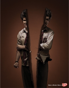 欧美Kit Kat食品及饮料类平面广告-有一段休息时间