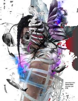 欧美I lose myself手绘疯狂插画