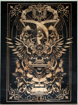 国外Laser Etched Wood激光蚀刻木