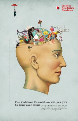 英国沃达丰Vodafone电信基金会心灵平面广告--