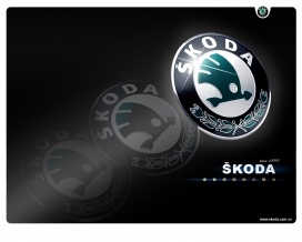 SKODA斯柯达汽车企业品牌LOGO标志壁纸欣赏
