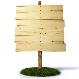 高清晰木条制作的路牌指示牌