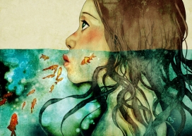 巴西美人鱼女孩插画