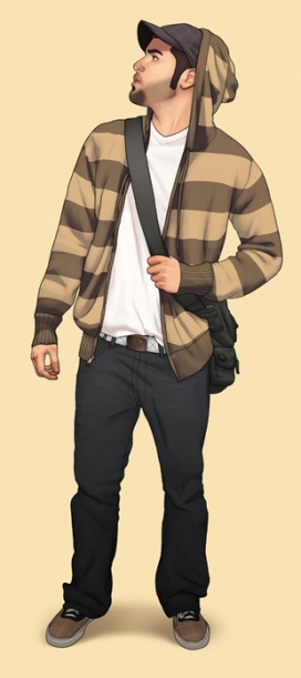 欧美People Series青年插画