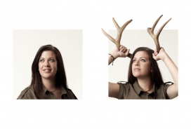 国外The Antlerists美女牛角人像