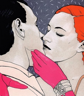 回顾美国情感人像插画